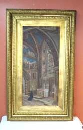 O/C Kneeling At The Altar Signed A. O. Williams