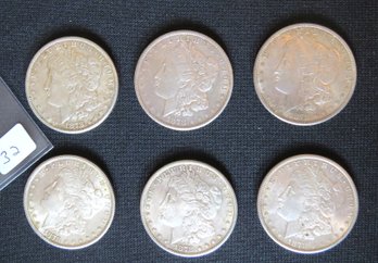 Six Morgan Silver Dollars1878-S