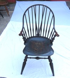 Continuous Arm Brace Back Bow Back Windsor Arm Chair Bulbous Turnings