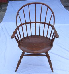 Bow Back Windsor Arm Chair With Vase And Ring Turnings