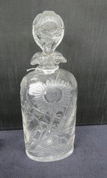 Intaglio Cut Glass Decanter