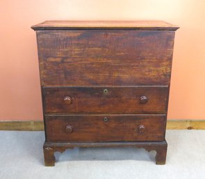 Chippendale Two Drawer Maple Blanket Chest With Bracket Base