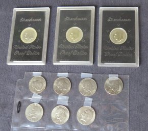 Lot Of Ten Eisenhower Silver Dollars