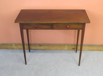 Centennial Tapered Leg Two Drawer Serving Table In Cherry Wood