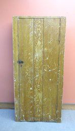 Late 19th Century One Door Cupboard With Grain Paint, Four Shelves
