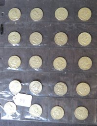 Twenty Ben Franklin Half Dollars