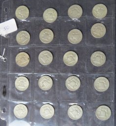 Twenty Ben Franklin Half Dollars