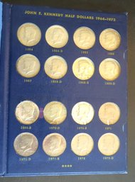 Book Of 23 Kennedy Half Dollars, 1964-1974 Inclusive