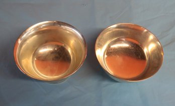 Two Small Paul Revere Style Small Sterling Bowls