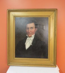 Oil On Canvas Portrait Of A Gentleman