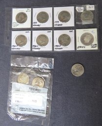 Lot Of 11 Kennedy Half Dollars,