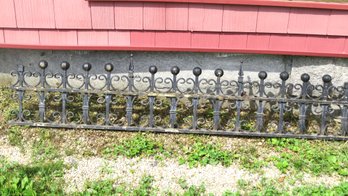 Old Metal Garden Fence, Three Sections Totaling 30 Ft And One Small Rising Section 3 Ft