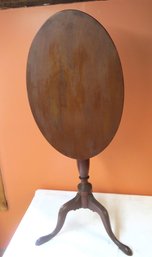 Queen Ann Mahogany Tilt Top Candle Stand