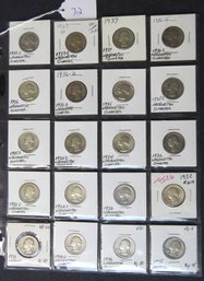 Lot Of 20 Silver Washington Quarters