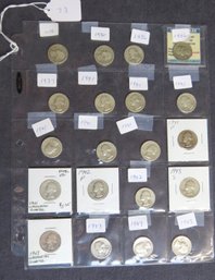 Lot Of 20 Washington Silver Quarters