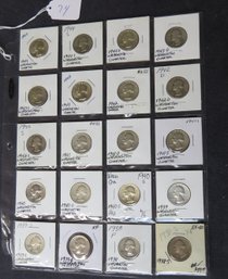 Lot Of 20 Washington Silver QuarterS