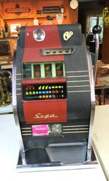 Sega 10 Cent Slot Machine In Working Condition With Key