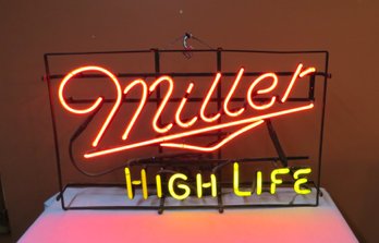 Miller High Life Neon Sign In Working Condition