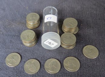 Lot Of 45 Washington Quarters 1967