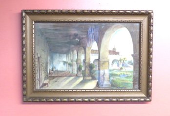 Water Color Signed R. F. Rollins, California Artist