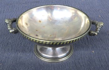 Gorham Silver Small Footed Bowl With Handles Engraved Underneath