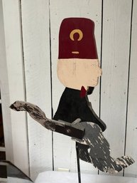 Folk Art Shriners -(kora) - Whirligig Figure - 14x16x8