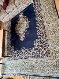Room Size Persian Carpet Center Medallion Blue Tones 9x12
