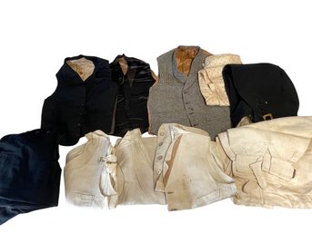 Mens Lot Of Antique Vests And Pants
