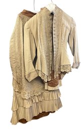 Victorian Two Piece Suit With Brocade Trim