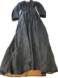 Two Piece Black Dress With Matching Blouse