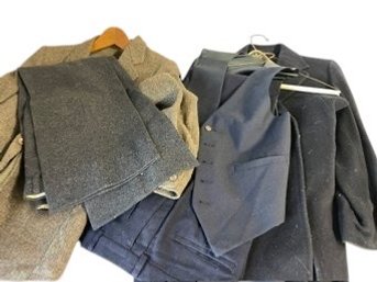 Men's Clothing Lot, Pea Coat, Vest, Etc.