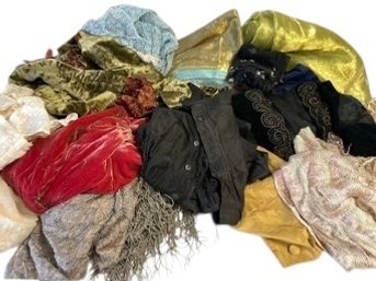 Lot Of Misc Clothing With Costume Pieces, Shinny Shawls