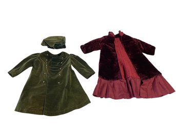 Two Children's Velvet Coats
