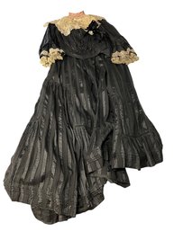 Two Piece Victorian Black Bodice And Skirt Set
