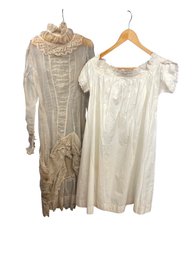 2 Pieces Sheer Dress And Night Dress