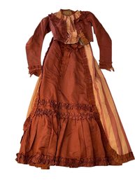 Rust Colored Antique Skirt And Bodice
