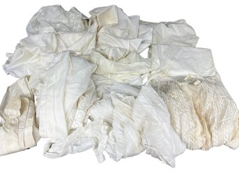 Lot Of White Blouses, Aprons, And Sash