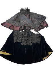 Two Victorian Black Capes, Beading