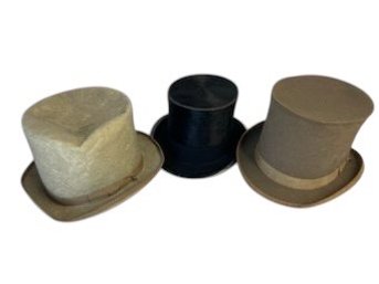 Three Mens Antique Hats