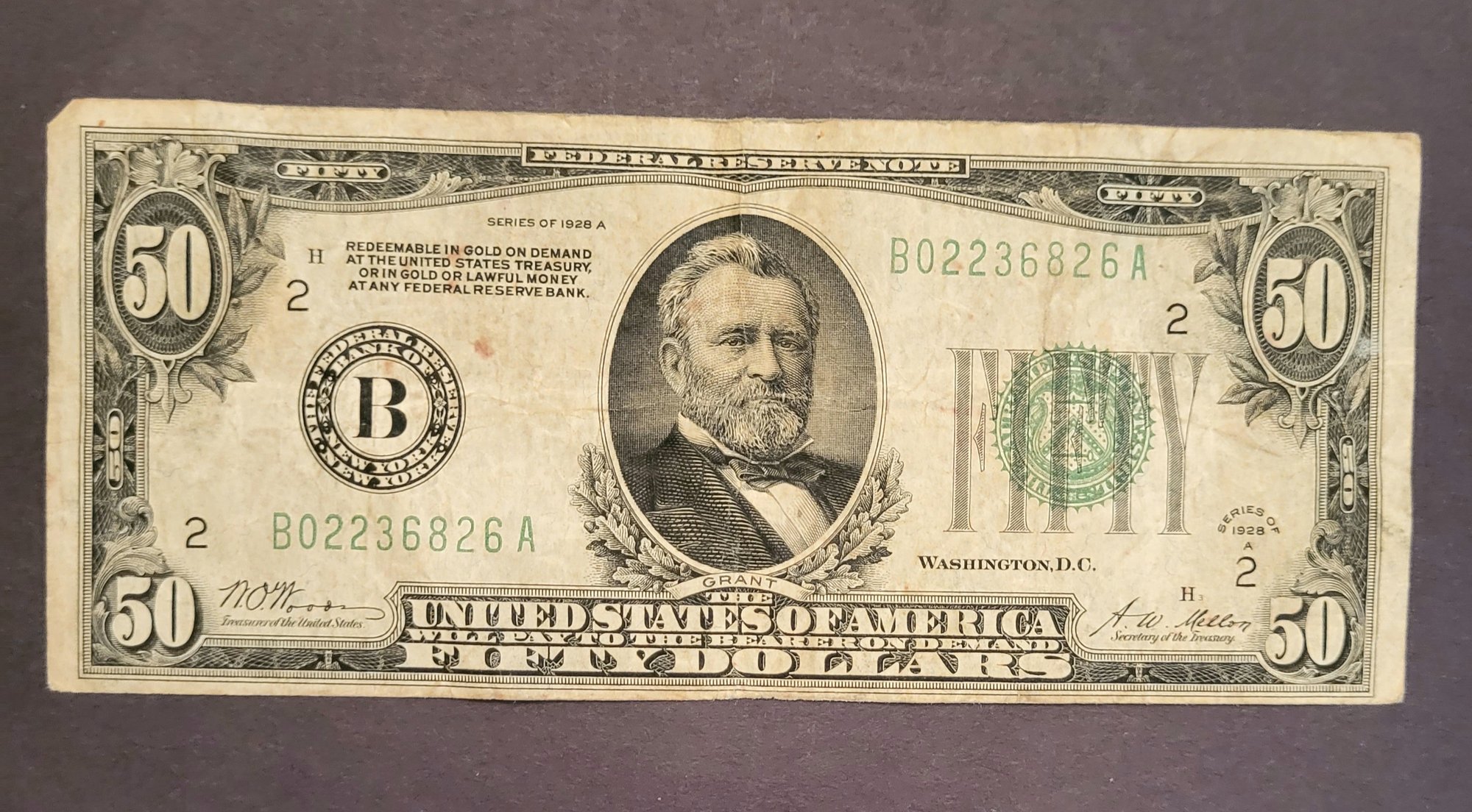 USA- 1924 SERIES A- GREEN SEAL- DOLLAR BILL-- FEDERAL