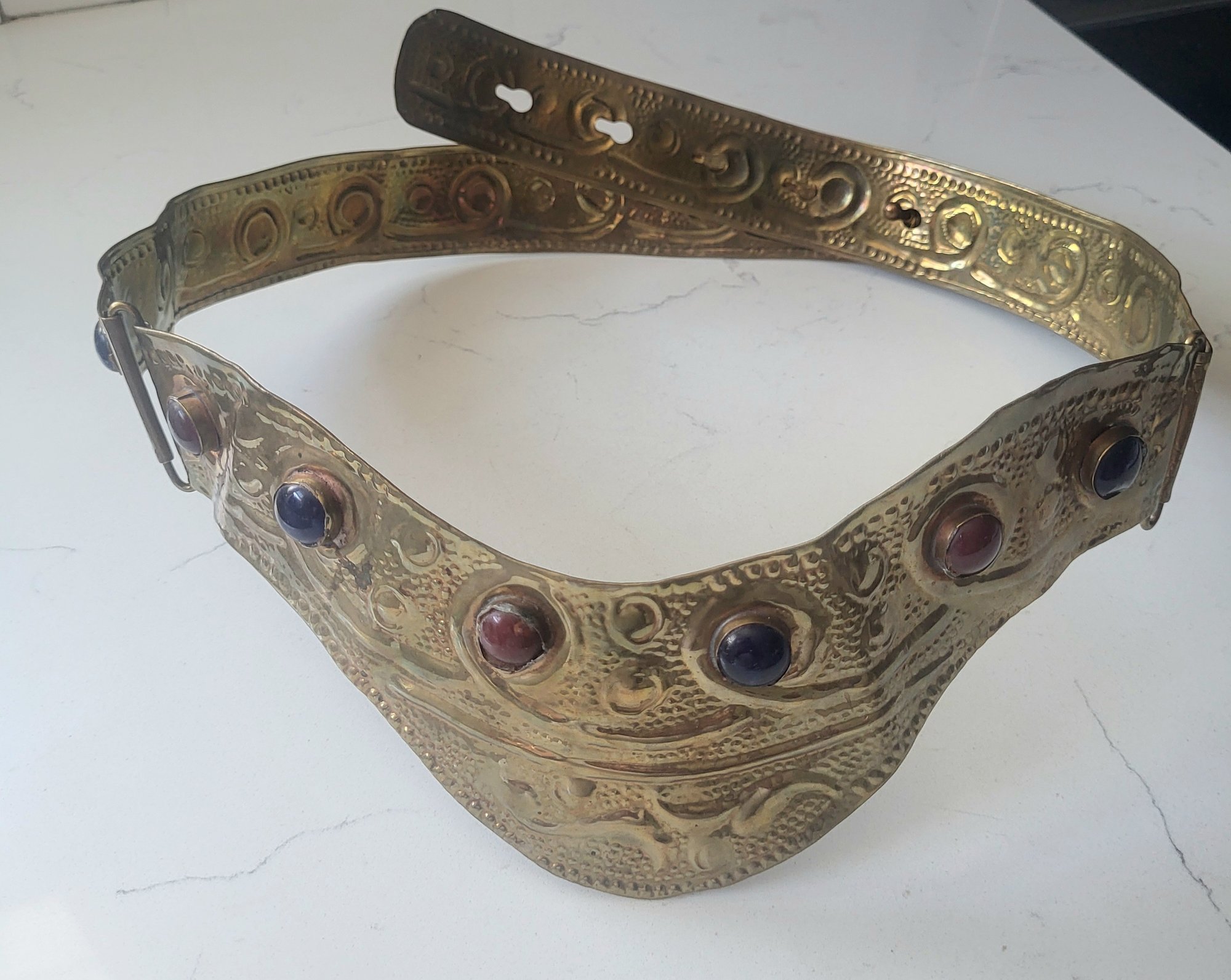Vintage Brass Gladiator Belt w/Colored Stones Roman Era Bronze Gladiator Belt 1st-3rd Century A.D.  main image 3
