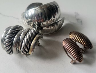 VINTAGE LOT OF PIERCED EARRINGS--3 PAIRS