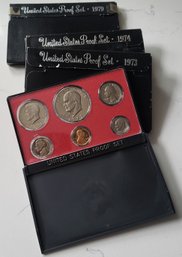 U.S. PROOF SET--COLLECTION OF 3 SETS--1973-1974-1979