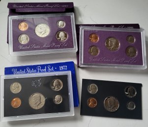 U.S. PROOF SET--COLLECTION OF 4--1972-1972-1991-1992