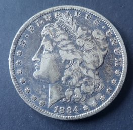 U.S. MORGAN SILVER DOLLAR---1884