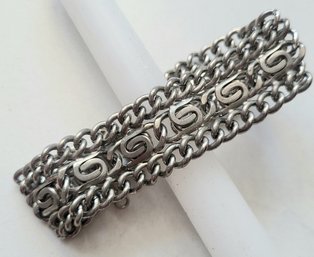VINTAGE SILVERTONE BRACELET--