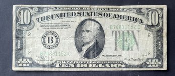 U.S. UNITED STATES NOTE--TEN DOLLARS--GREEN SEAL--1934 A
