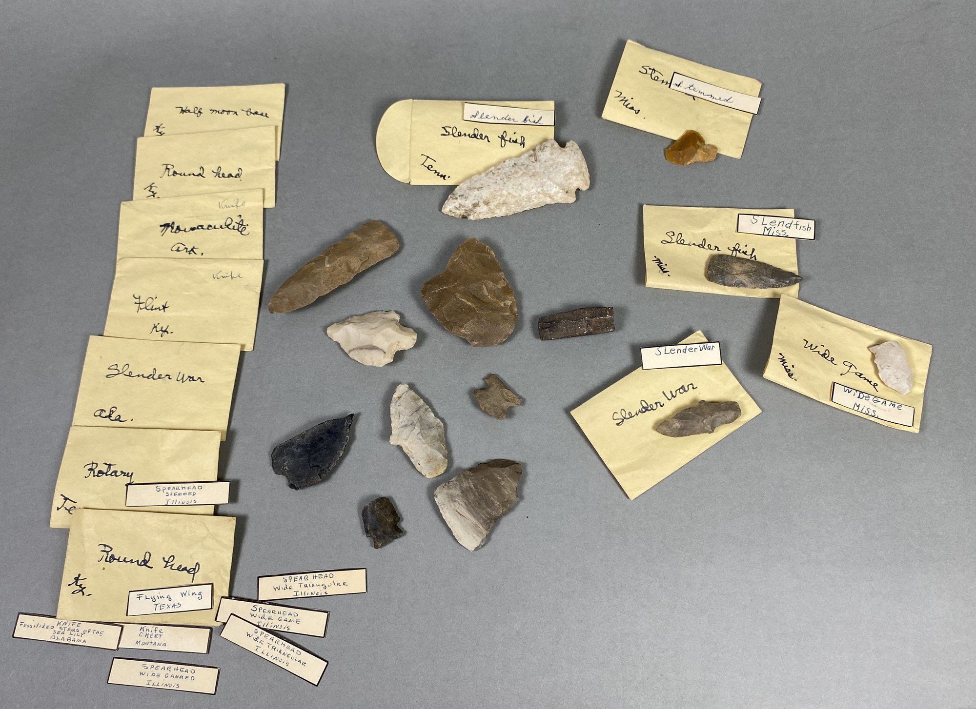 Variety Of Arrow Heads & Primitive Stone Tools & Points #9324 ...
