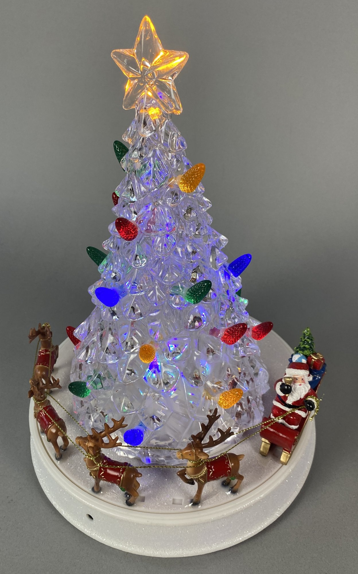 Musical Christmas Snow Globe & Rotating Musical Lighted Christmas Tree ...