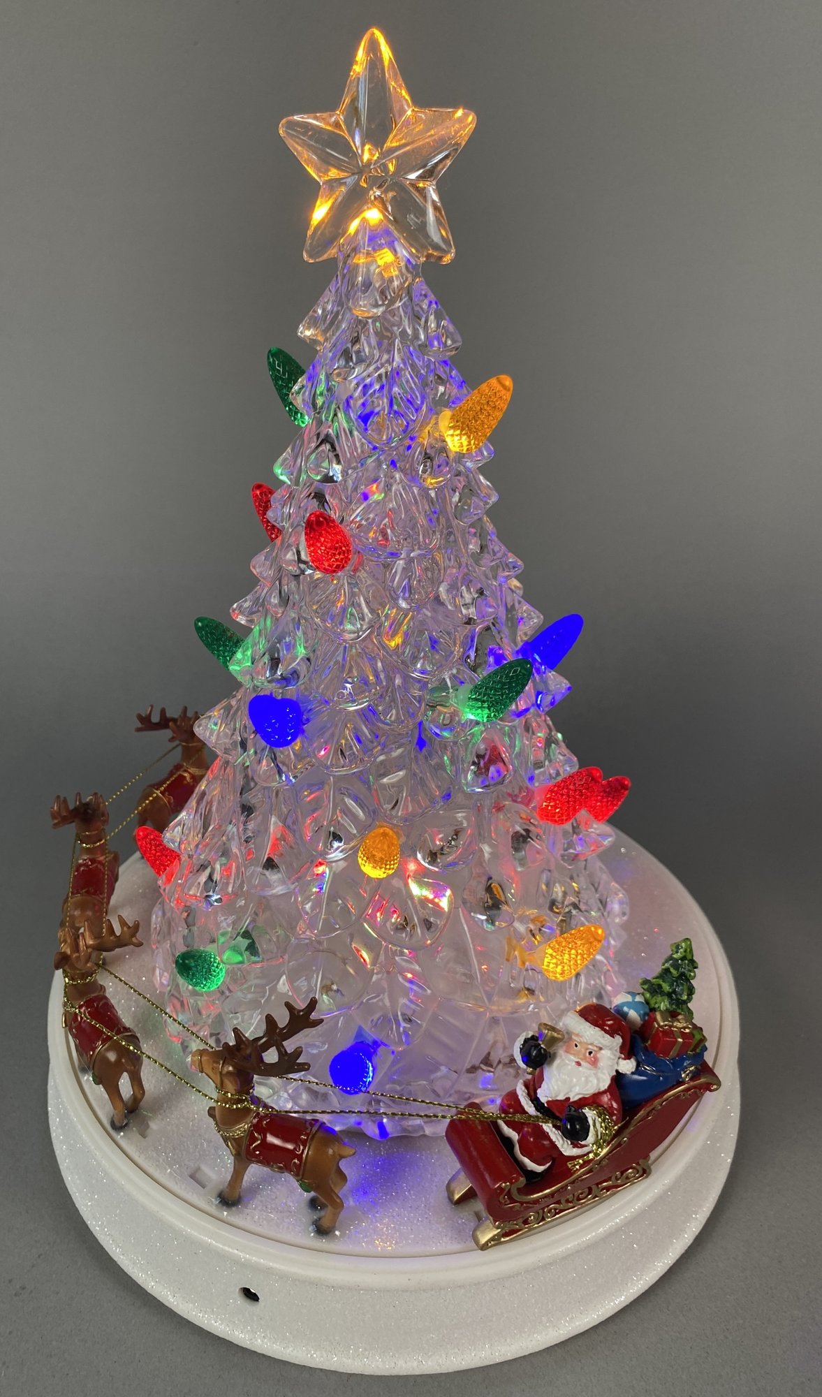 Musical Christmas Snow Globe & Rotating Musical Lighted Christmas Tree ...